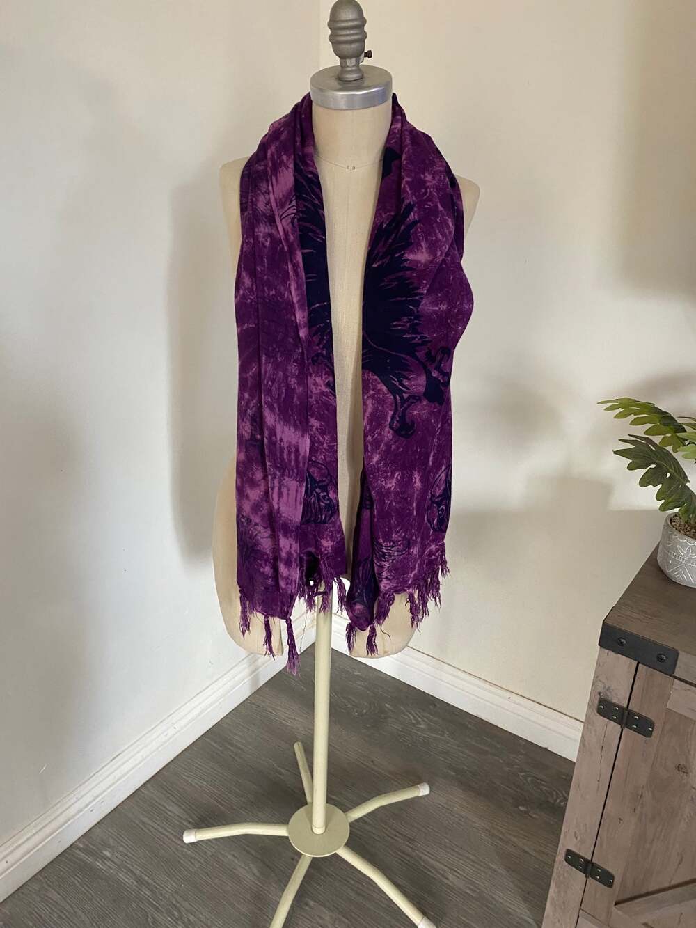 I love Davao Bohemian Purple Scarf One Size